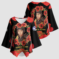 George Hardy Tuskegee Memorial Kimono Sleeve Blouse Red Tail Pilots Legacy of Courage - Wonder Print Shop