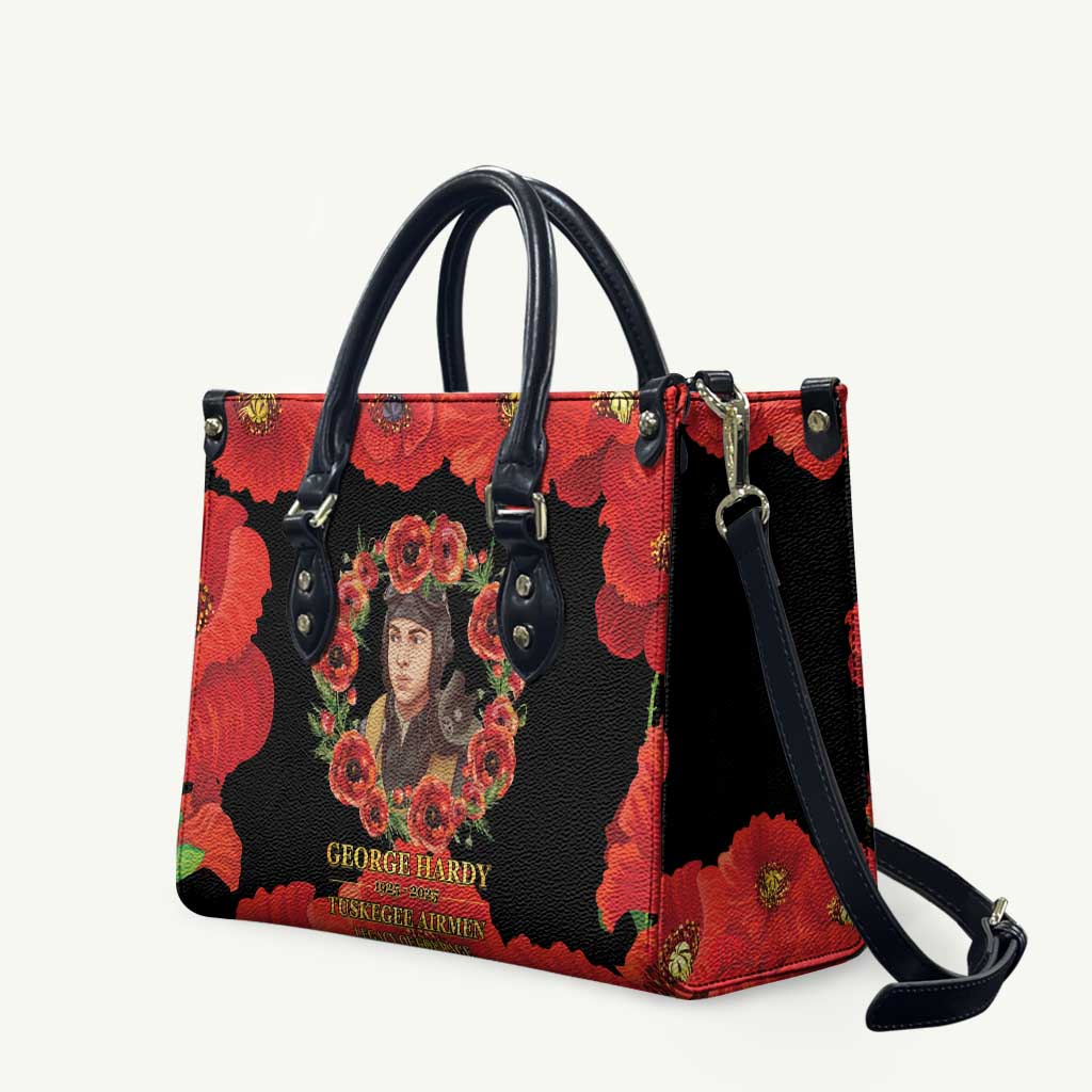 George Hardy Tuskegee Memorial Leather Bag Red Tail Pilots Legacy of Courage - Wonder Print Shop
