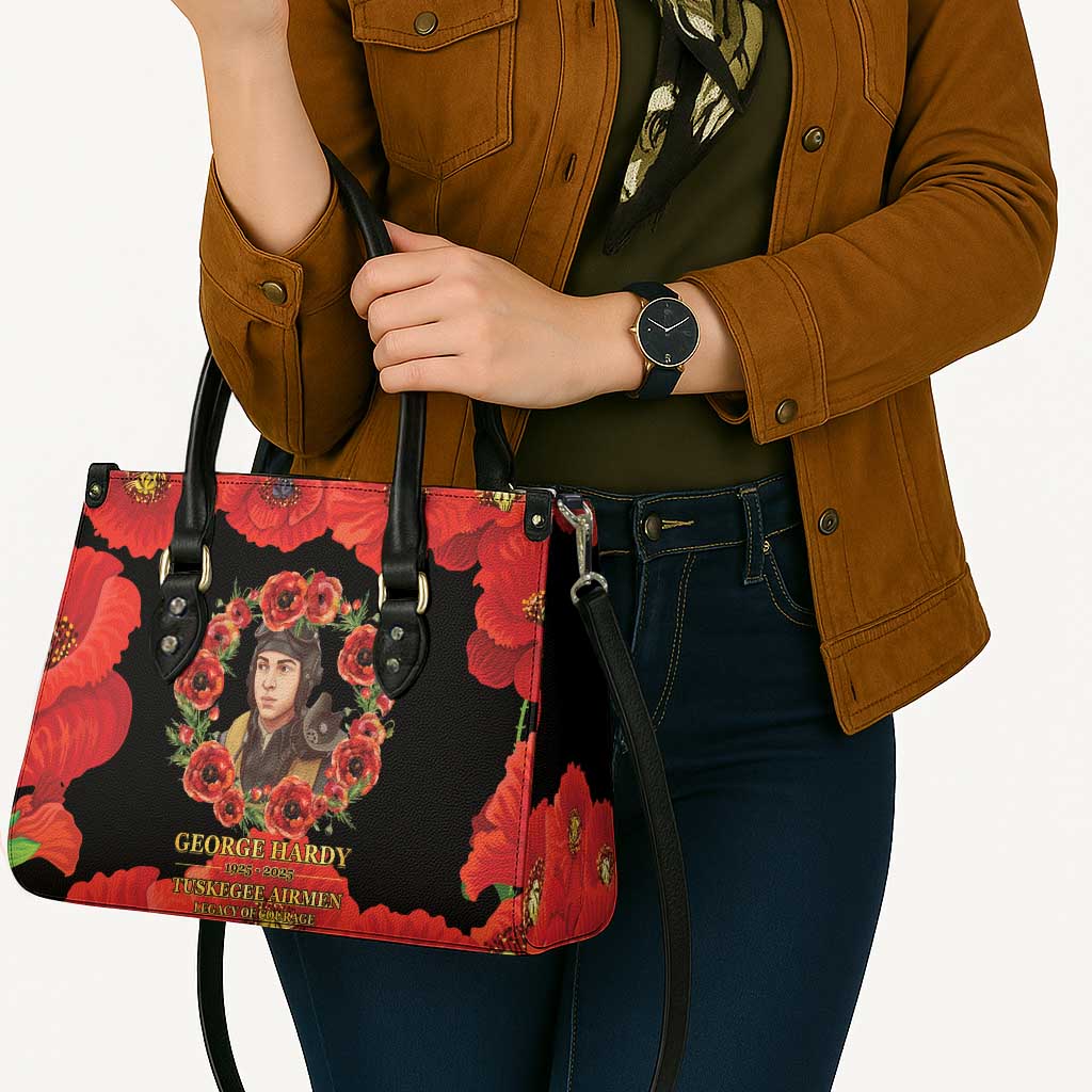 George Hardy Tuskegee Memorial Leather Bag Red Tail Pilots Legacy of Courage - Wonder Print Shop