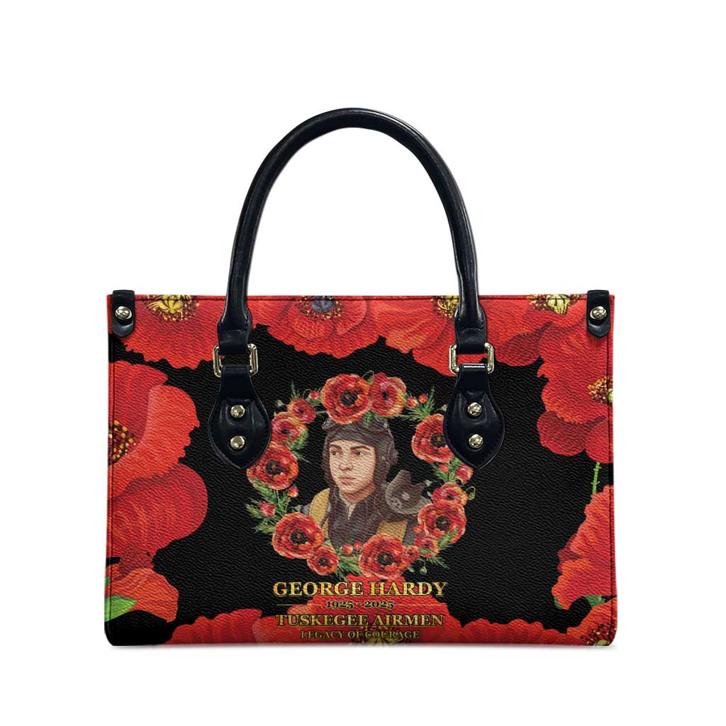 George Hardy Tuskegee Memorial Leather Bag Red Tail Pilots Legacy of Courage - Wonder Print Shop