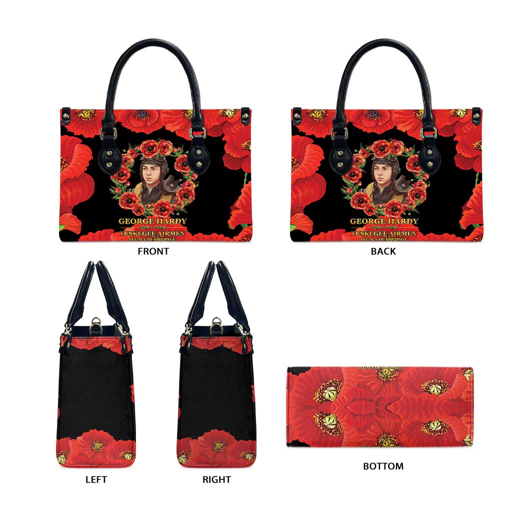 George Hardy Tuskegee Memorial Leather Bag Red Tail Pilots Legacy of Courage - Wonder Print Shop