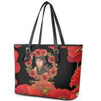 George Hardy Tuskegee Memorial Leather Tote Bag Red Tail Pilots Legacy of Courage - Wonder Print Shop