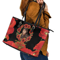 George Hardy Tuskegee Memorial Leather Tote Bag Red Tail Pilots Legacy of Courage - Wonder Print Shop