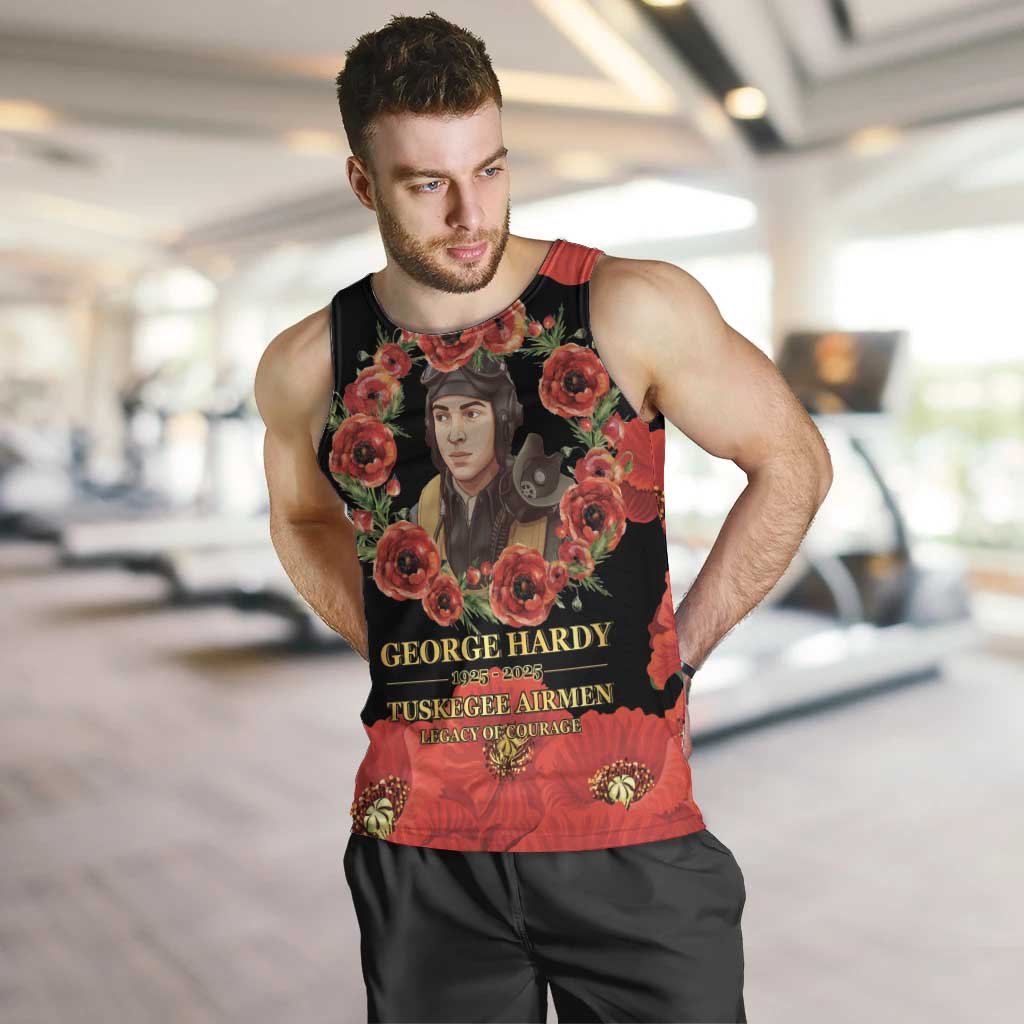 George Hardy Tuskegee Memorial Men Tank Top Red Tail Pilots Legacy of Courage - Wonder Print Shop