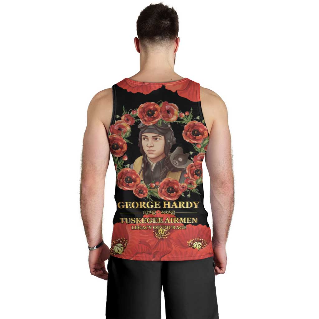 George Hardy Tuskegee Memorial Men Tank Top Red Tail Pilots Legacy of Courage - Wonder Print Shop