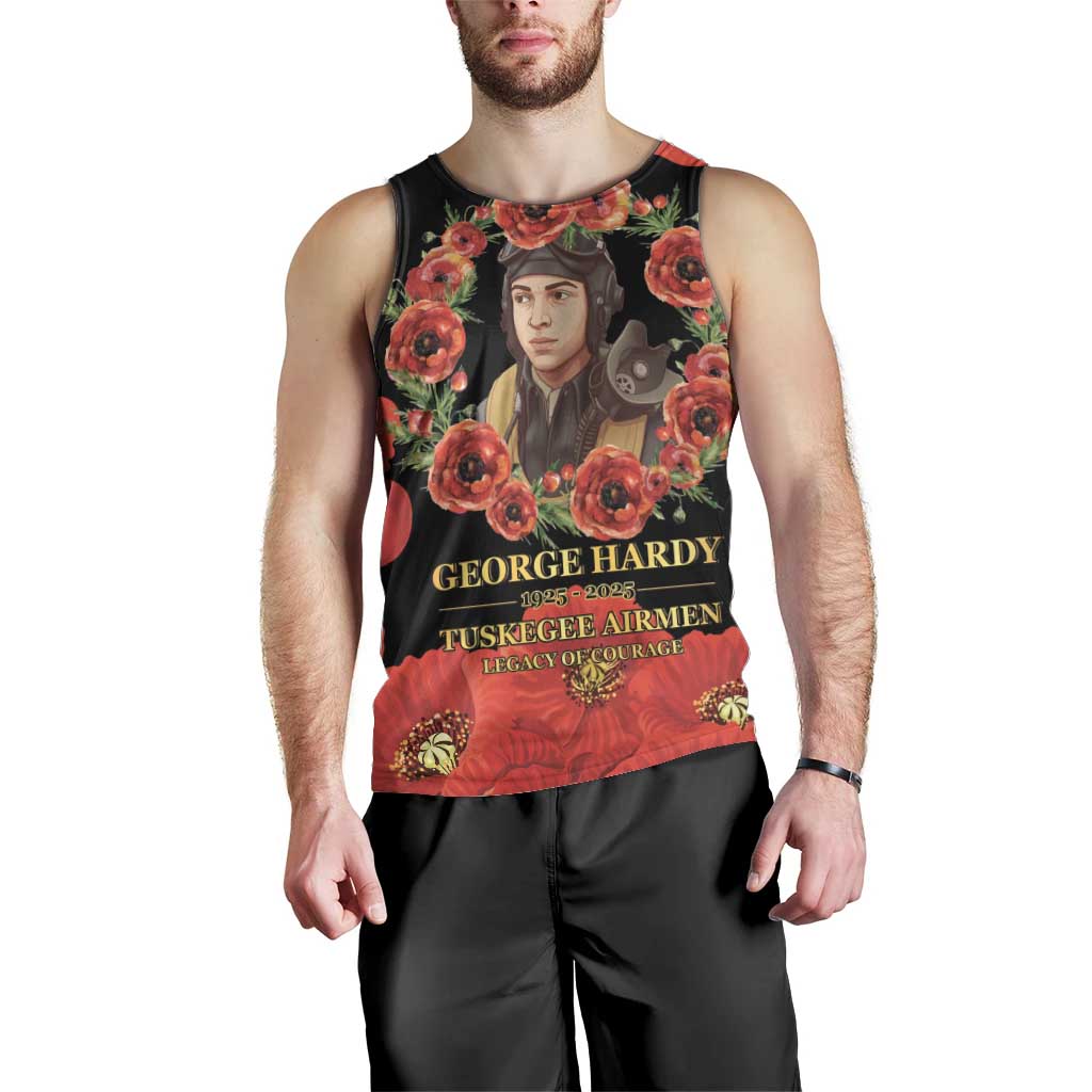 George Hardy Tuskegee Memorial Men Tank Top Red Tail Pilots Legacy of Courage - Wonder Print Shop