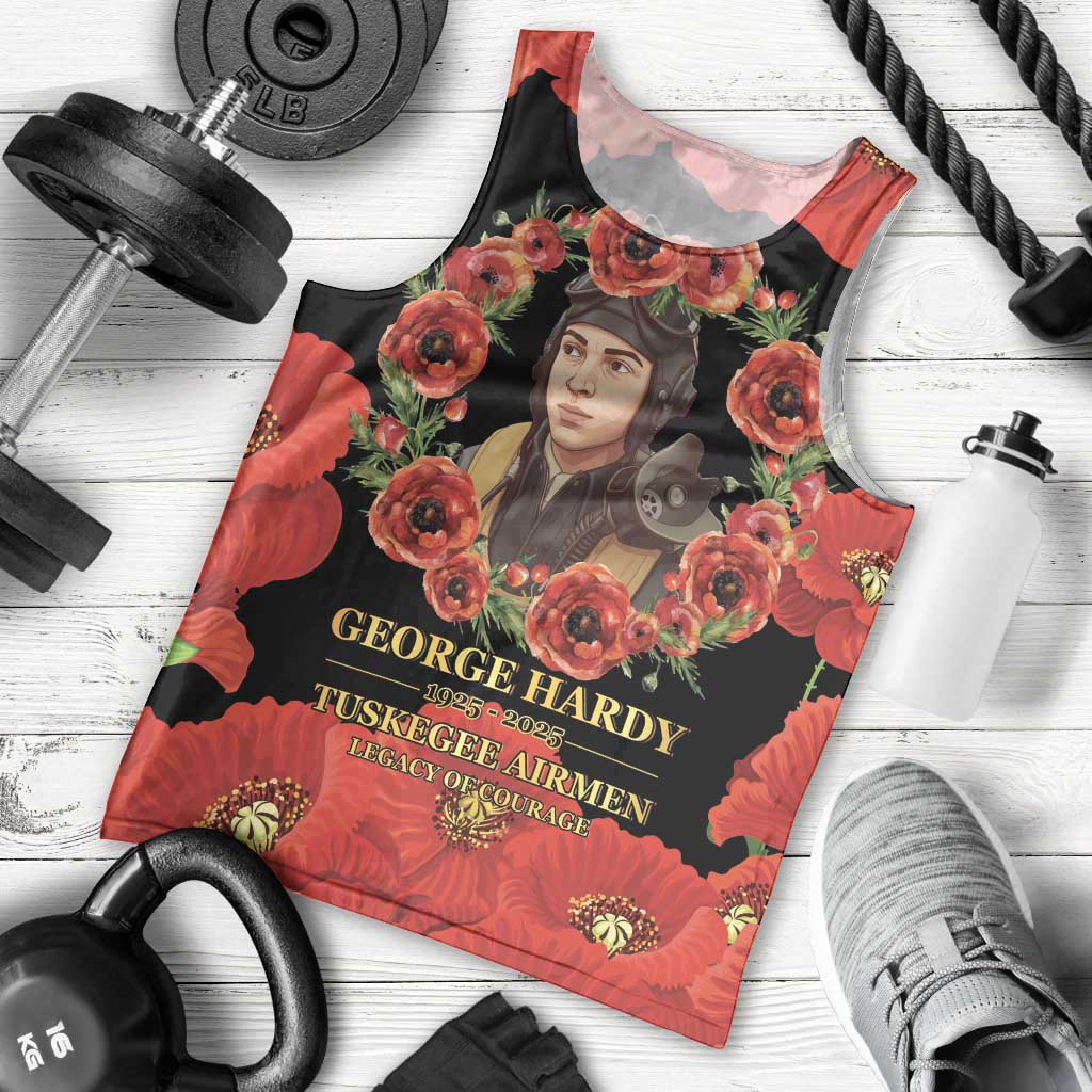 George Hardy Tuskegee Memorial Men Tank Top Red Tail Pilots Legacy of Courage - Wonder Print Shop