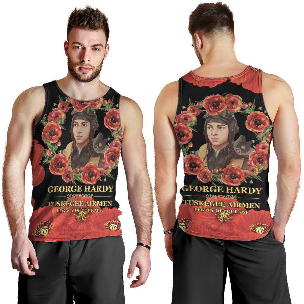 George Hardy Tuskegee Memorial Men Tank Top Red Tail Pilots Legacy of Courage - Wonder Print Shop