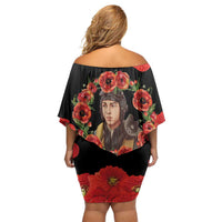 George Hardy Tuskegee Memorial Off Shoulder Short Dress Red Tail Pilots Legacy of Courage - Wonder Print Shop