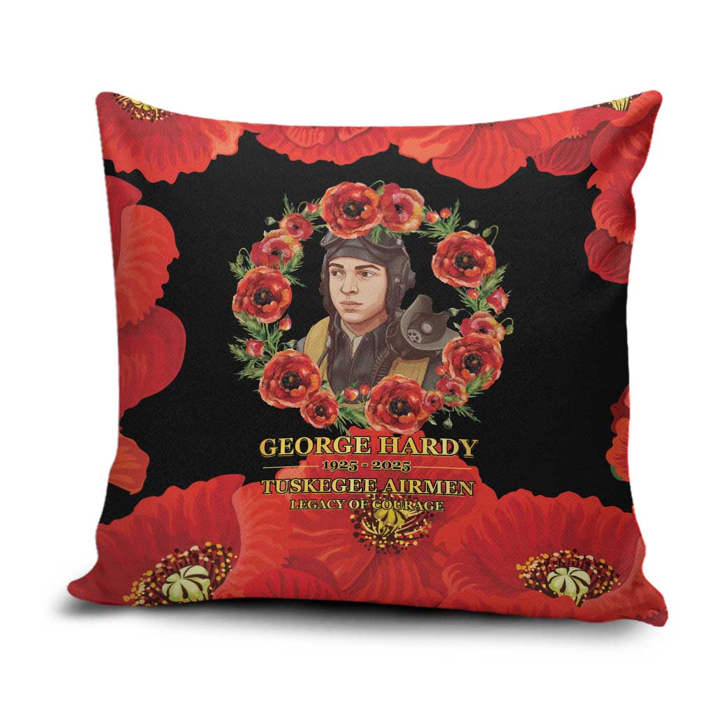 George Hardy Tuskegee Memorial Pillow Cover Red Tail Pilots Legacy of Courage - Wonder Print Shop