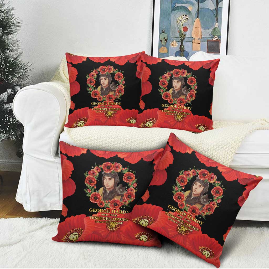 George Hardy Tuskegee Memorial Pillow Cover Red Tail Pilots Legacy of Courage - Wonder Print Shop