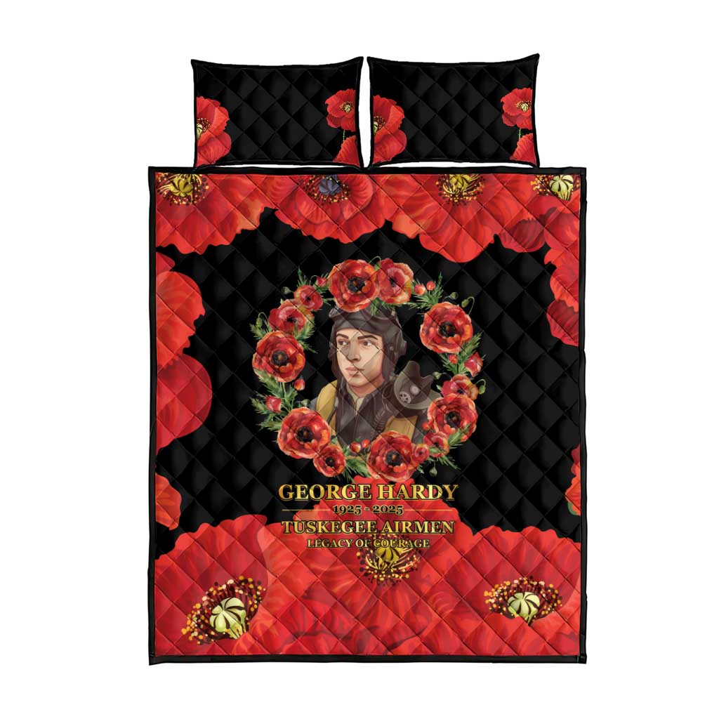 George Hardy Tuskegee Memorial Quilt Bed Set Red Tail Pilots Legacy of Courage - Wonder Print Shop