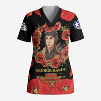 George Hardy Tuskegee Memorial Scrub Top Red Tail Pilots Legacy of Courage - Wonder Print Shop