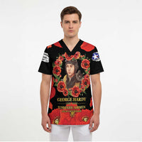 George Hardy Tuskegee Memorial Scrub Top Red Tail Pilots Legacy of Courage - Wonder Print Shop