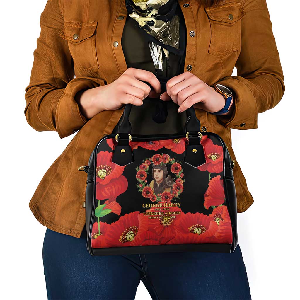 George Hardy Tuskegee Memorial Shoulder Handbag Red Tail Pilots Legacy of Courage - Wonder Print Shop