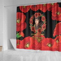 George Hardy Tuskegee Memorial Shower Curtain Red Tail Pilots Legacy of Courage - Wonder Print Shop