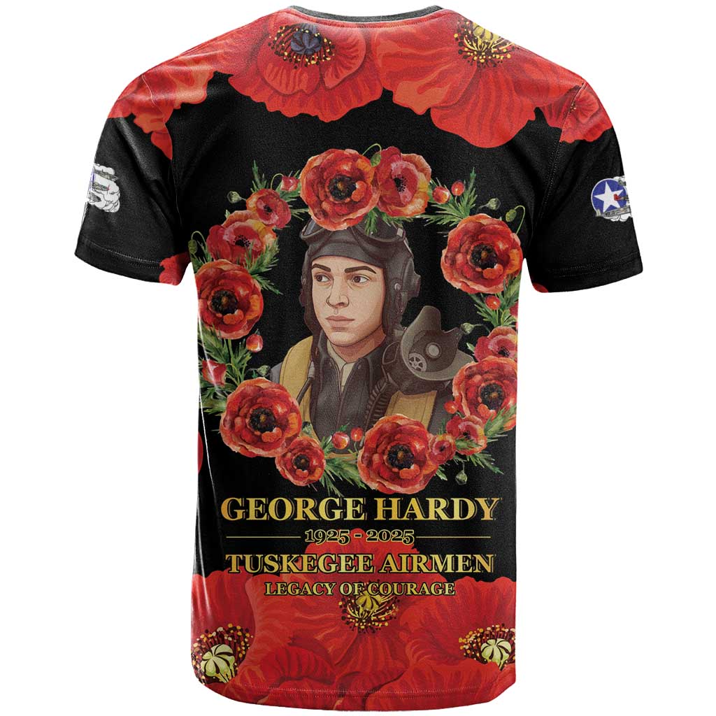 George Hardy Tuskegee Memorial T Shirt Red Tail Pilots Legacy of Courage - Wonder Print Shop