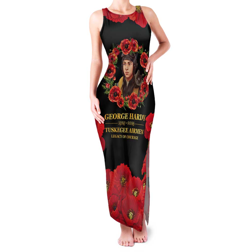 George Hardy Tuskegee Memorial Tank Maxi Dress Red Tail Pilots Legacy of Courage - Wonder Print Shop