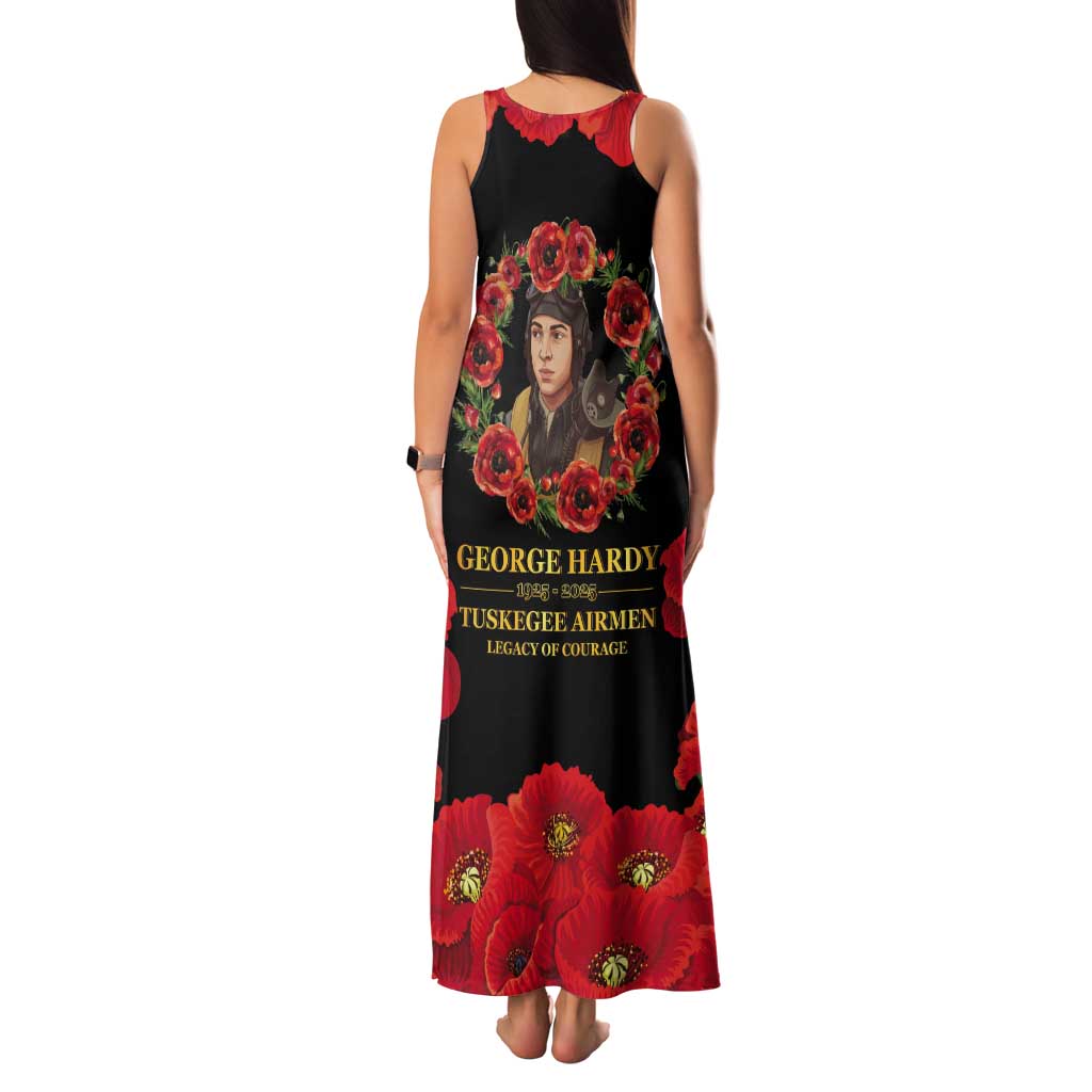 George Hardy Tuskegee Memorial Tank Maxi Dress Red Tail Pilots Legacy of Courage - Wonder Print Shop