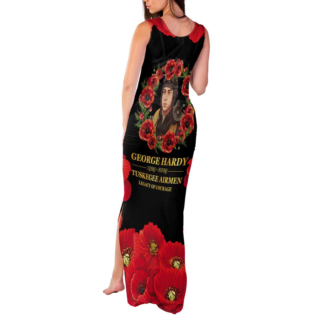George Hardy Tuskegee Memorial Tank Maxi Dress Red Tail Pilots Legacy of Courage - Wonder Print Shop