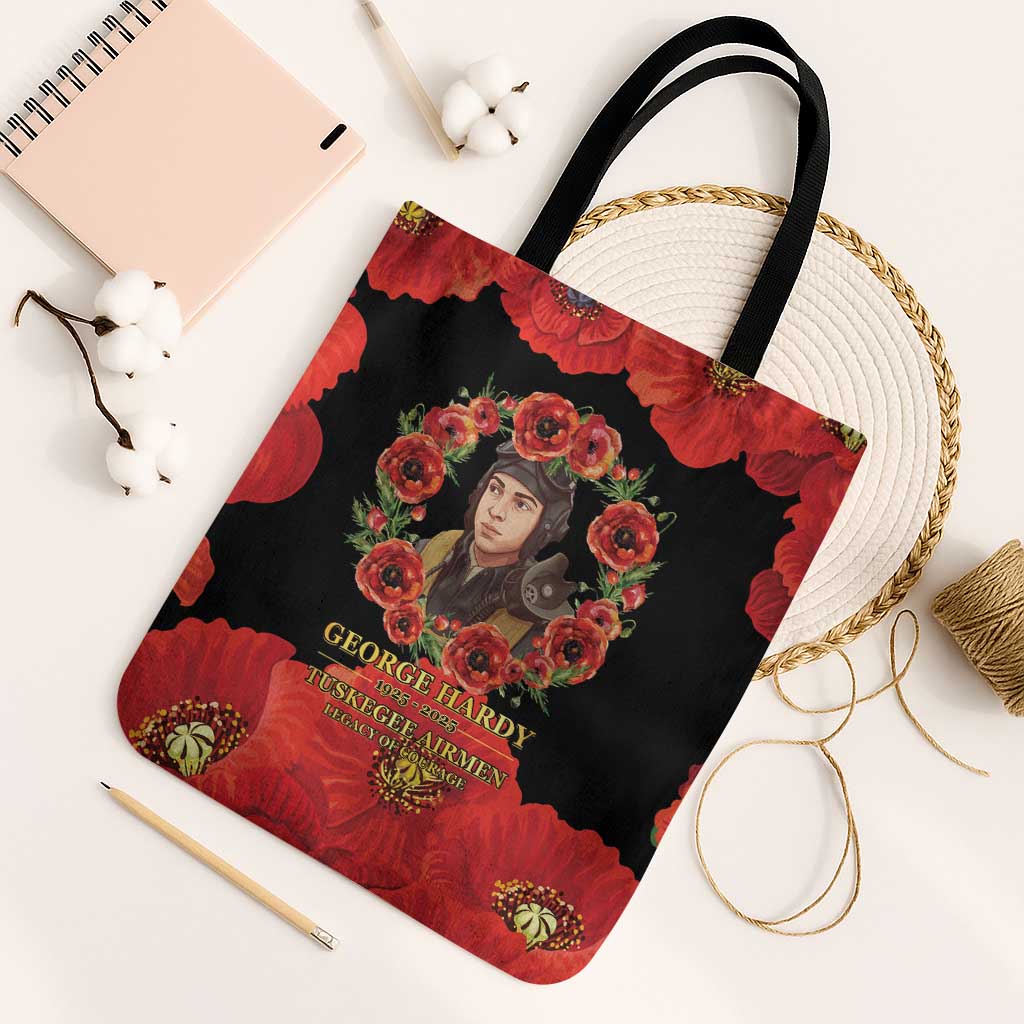 George Hardy Tuskegee Memorial Tote Bag Red Tail Pilots Legacy of Courage - Wonder Print Shop