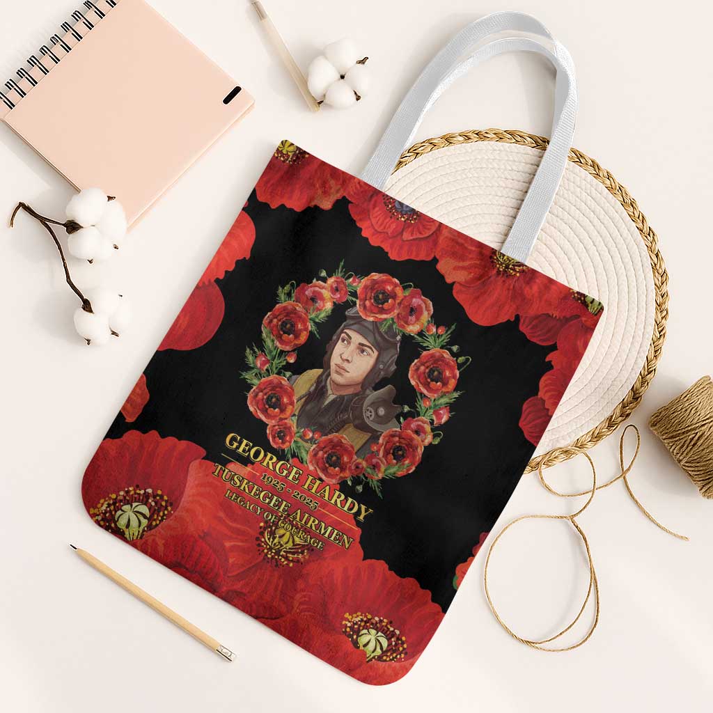 George Hardy Tuskegee Memorial Tote Bag Red Tail Pilots Legacy of Courage - Wonder Print Shop
