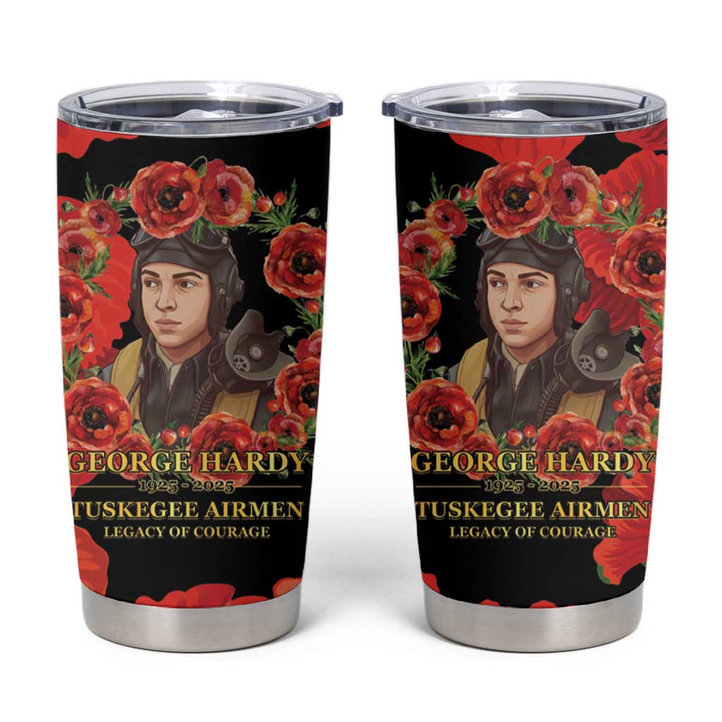 George Hardy Tuskegee Memorial Tumbler Cup Red Tail Pilots Legacy of Courage - Wonder Print Shop
