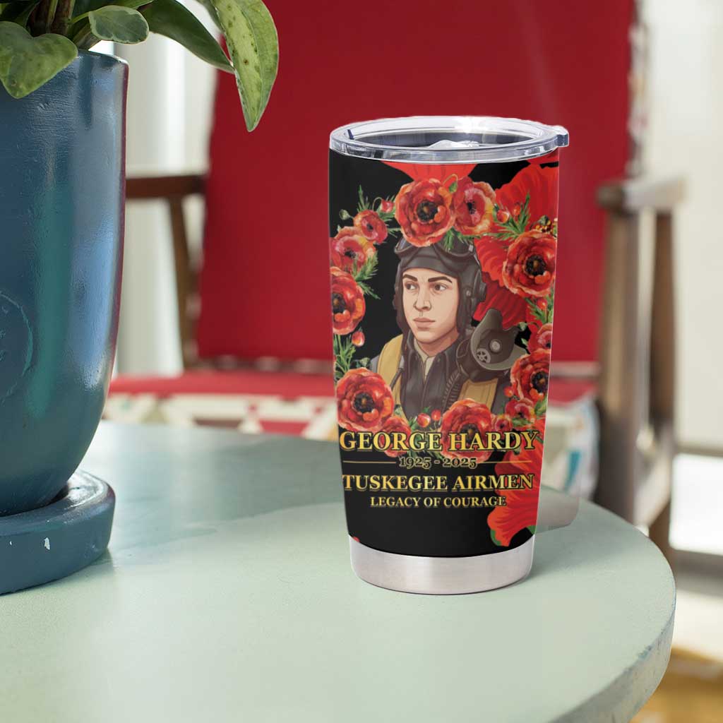 George Hardy Tuskegee Memorial Tumbler Cup Red Tail Pilots Legacy of Courage - Wonder Print Shop