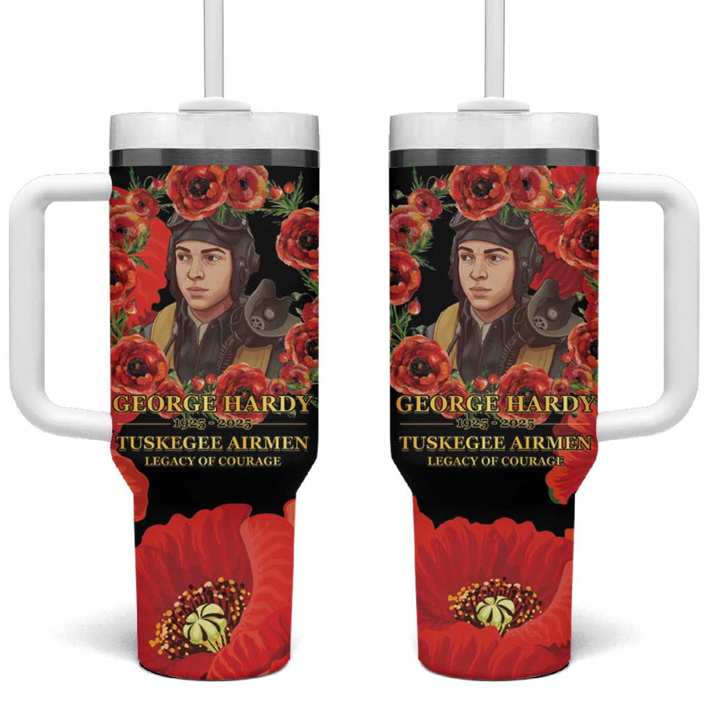 George Hardy Tuskegee Memorial Tumbler With Handle Red Tail Pilots Legacy of Courage - Wonder Print Shop