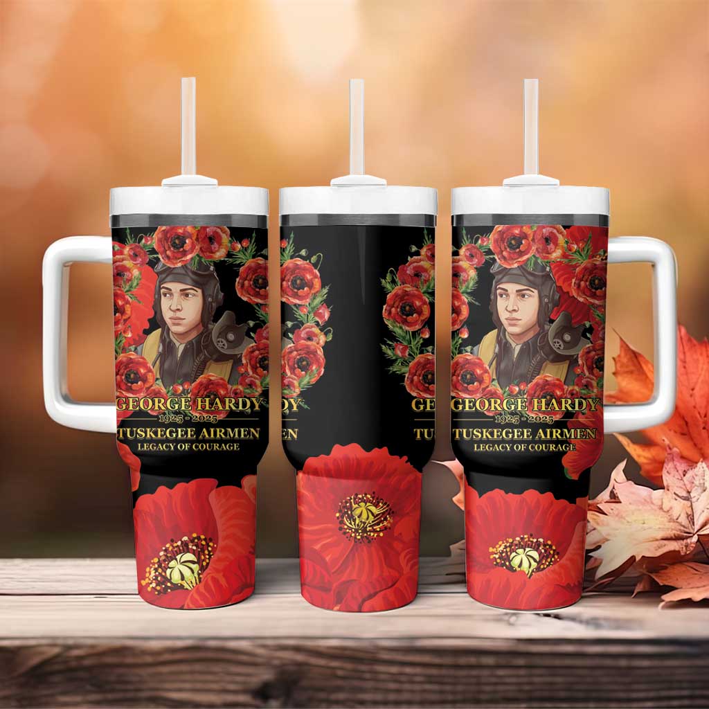 George Hardy Tuskegee Memorial Tumbler With Handle Red Tail Pilots Legacy of Courage - Wonder Print Shop