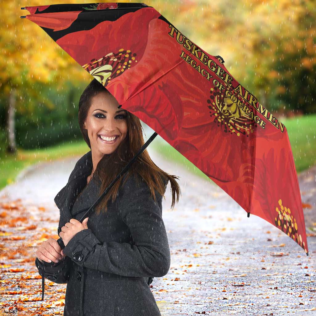 George Hardy Tuskegee Memorial Umbrella Red Tail Pilots Legacy of Courage - Wonder Print Shop