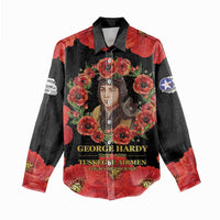 George Hardy Tuskegee Memorial Women Casual Shirt Red Tail Pilots Legacy of Courage - Wonder Print Shop