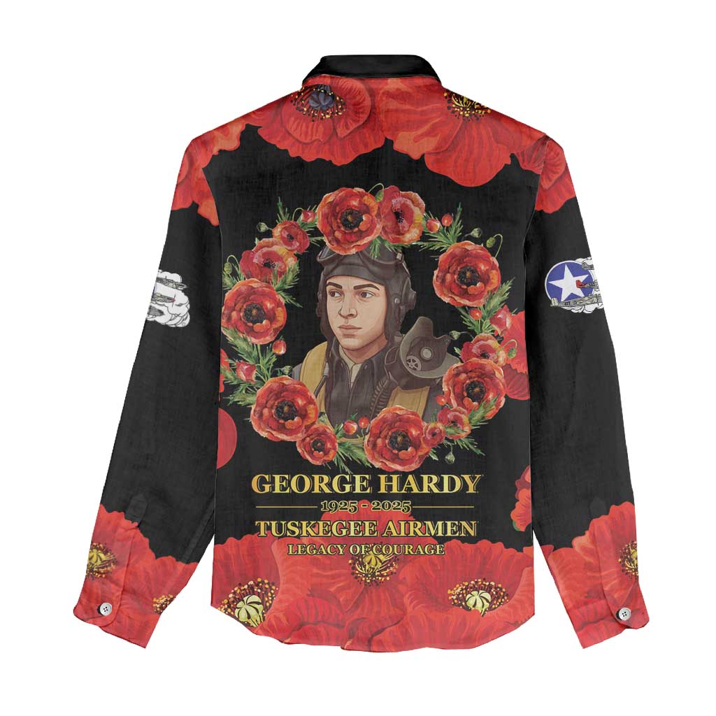 George Hardy Tuskegee Memorial Women Casual Shirt Red Tail Pilots Legacy of Courage - Wonder Print Shop