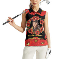 George Hardy Tuskegee Memorial Women Sleeveless Polo Shirt Red Tail Pilots Legacy of Courage - Wonder Print Shop