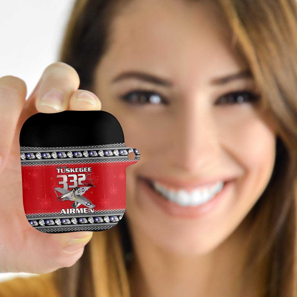 Tuskegee Red Tails Airmen Christmas AirPods Case P-51 Mustang 332nd Fighter Group - Wonder Print Shop