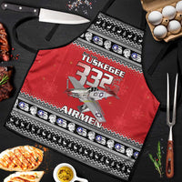 Tuskegee Red Tails Airmen Christmas Apron P-51 Mustang 332nd Fighter Group - Wonder Print Shop