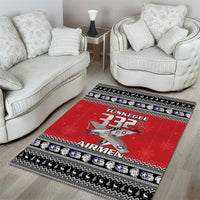 Tuskegee Red Tails Airmen Christmas Area Rug P-51 Mustang 332nd Fighter Group - Wonder Print Shop