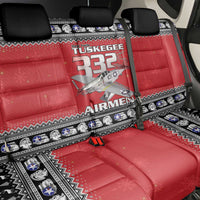 Tuskegee Red Tails Airmen Christmas Back Car Seat Cover P-51 Mustang 332nd Fighter Group - Wonder Print Shop