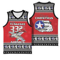 Tuskegee Red Tails Airmen Christmas Basketball Jersey P-51 Mustang 332nd Fighter Group - Wonder Print Shop