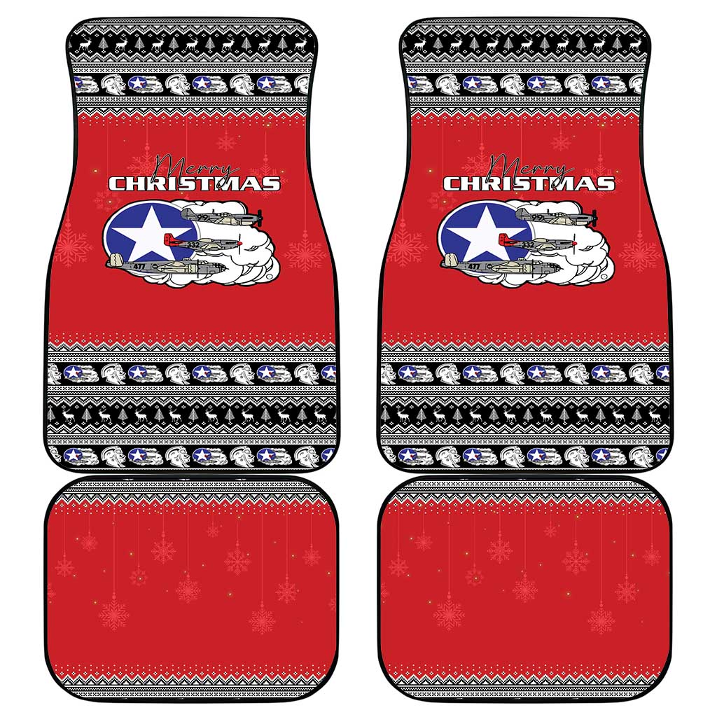 Tuskegee Red Tails Airmen Christmas Car Mats P-51 Mustang 332nd Fighter Group - Wonder Print Shop