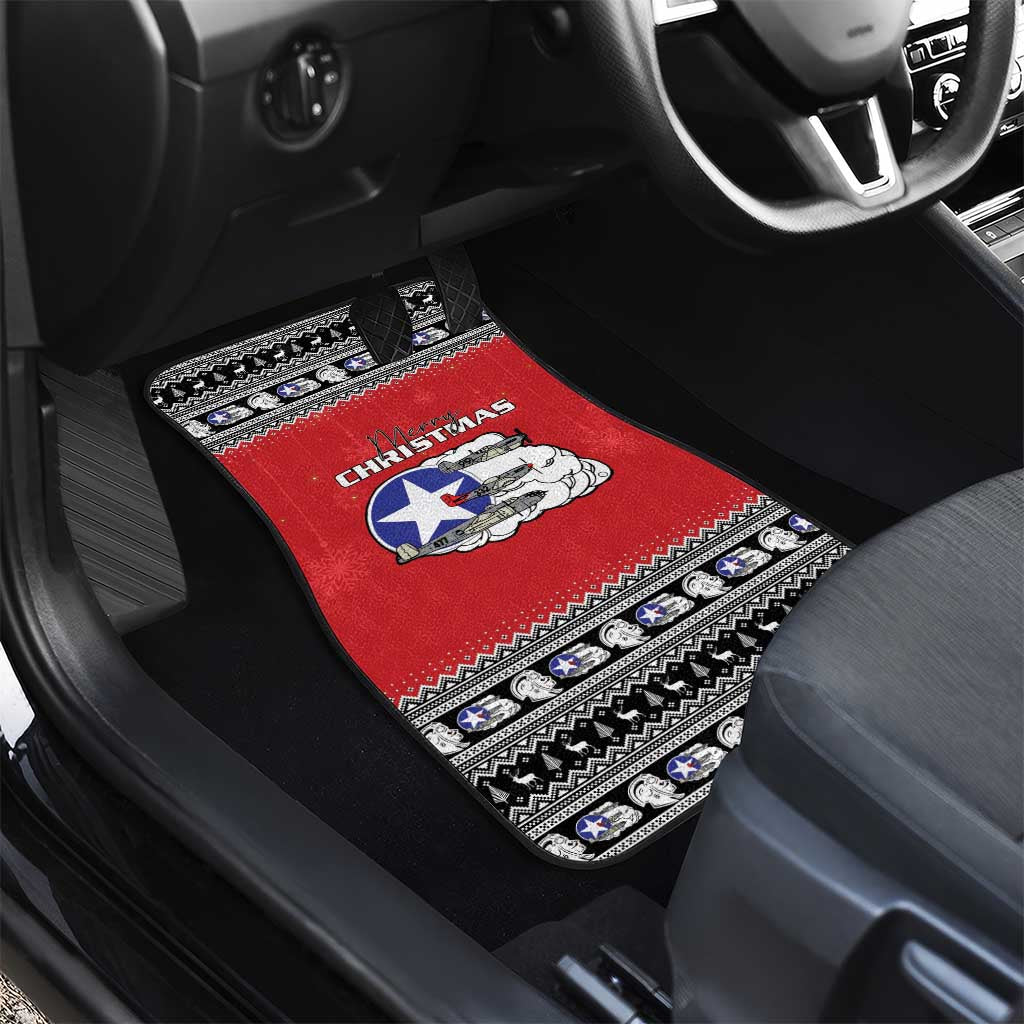 Tuskegee Red Tails Airmen Christmas Car Mats P-51 Mustang 332nd Fighter Group - Wonder Print Shop