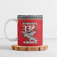 Tuskegee Red Tails Airmen Christmas Ceramic Mug P-51 Mustang 332nd Fighter Group - Wonder Print Shop