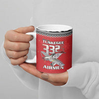 Tuskegee Red Tails Airmen Christmas Ceramic Mug P-51 Mustang 332nd Fighter Group - Wonder Print Shop