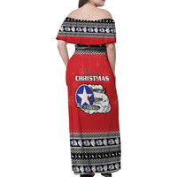 Tuskegee Red Tails Airmen Christmas Family Matching Off Shoulder Maxi Dress and Hawaiian Shirt P-51 Mustang 332nd Fighter Group - Wonder Print Shop
