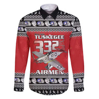 Tuskegee Red Tails Airmen Christmas Family Matching Puletasi and Hawaiian Shirt P-51 Mustang 332nd Fighter Group - Wonder Print Shop
