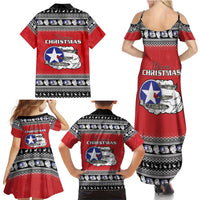Tuskegee Red Tails Airmen Christmas Family Matching Summer Maxi Dress and Hawaiian Shirt P-51 Mustang 332nd Fighter Group - Wonder Print Shop