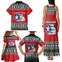 Tuskegee Red Tails Airmen Christmas Family Matching Tank Maxi Dress and Hawaiian Shirt P-51 Mustang 332nd Fighter Group - Wonder Print Shop