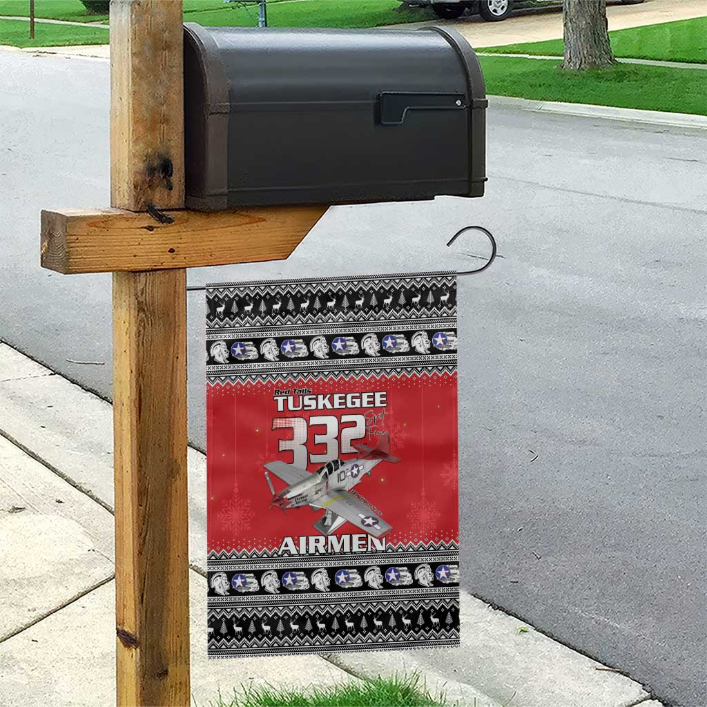 Tuskegee Red Tails Airmen Christmas Garden Flag P-51 Mustang 332nd Fighter Group - Wonder Print Shop