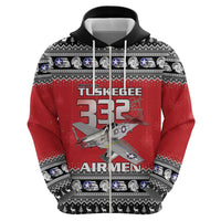 Tuskegee Red Tails Airmen Christmas Hoodie P-51 Mustang 332nd Fighter Group - Wonder Print Shop