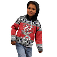 Tuskegee Red Tails Airmen Christmas Kid Hoodie P-51 Mustang 332nd Fighter Group - Wonder Print Shop